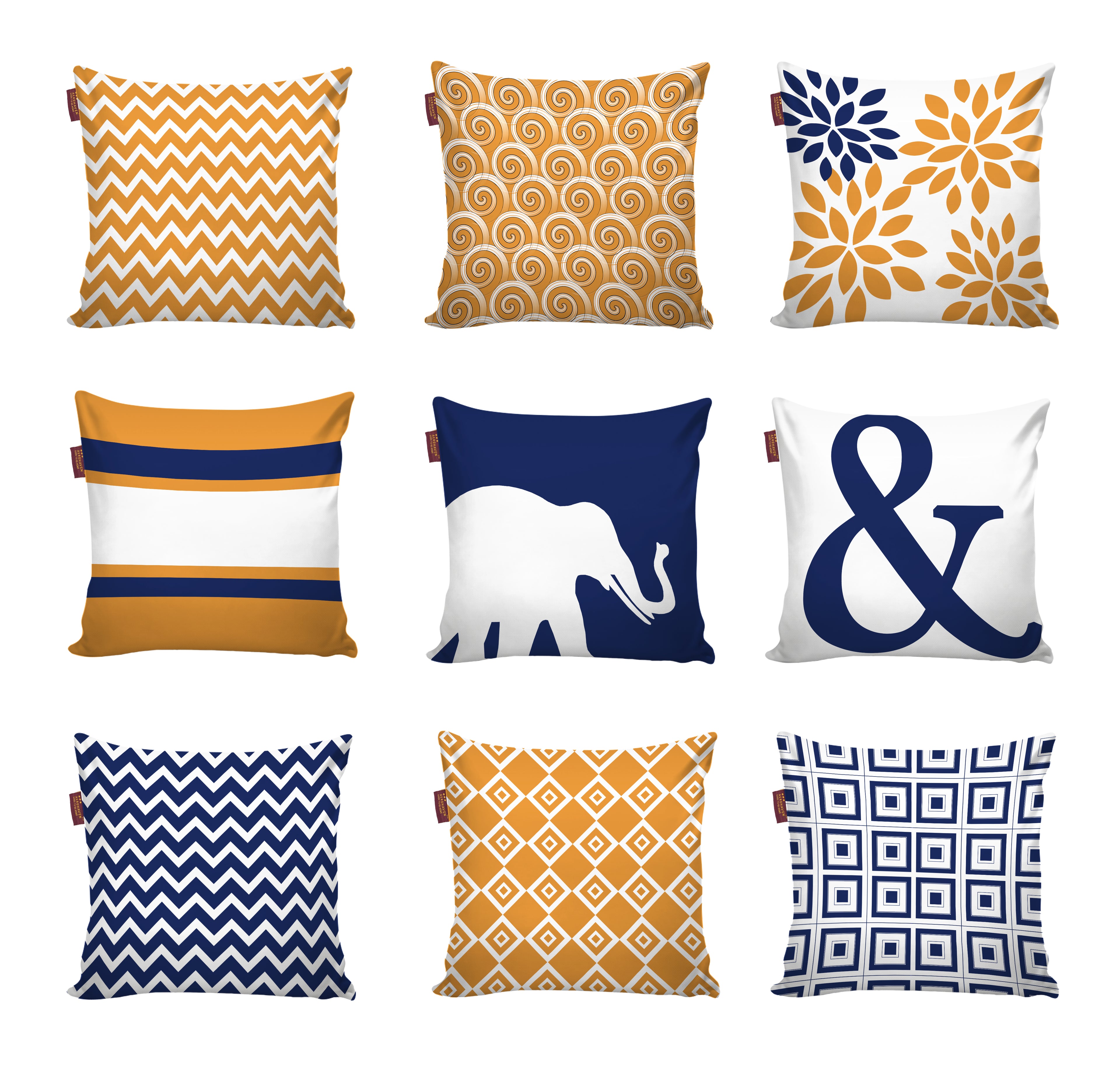 Set of 9 Designer Decorative Throw Pillow/Cushion Covers