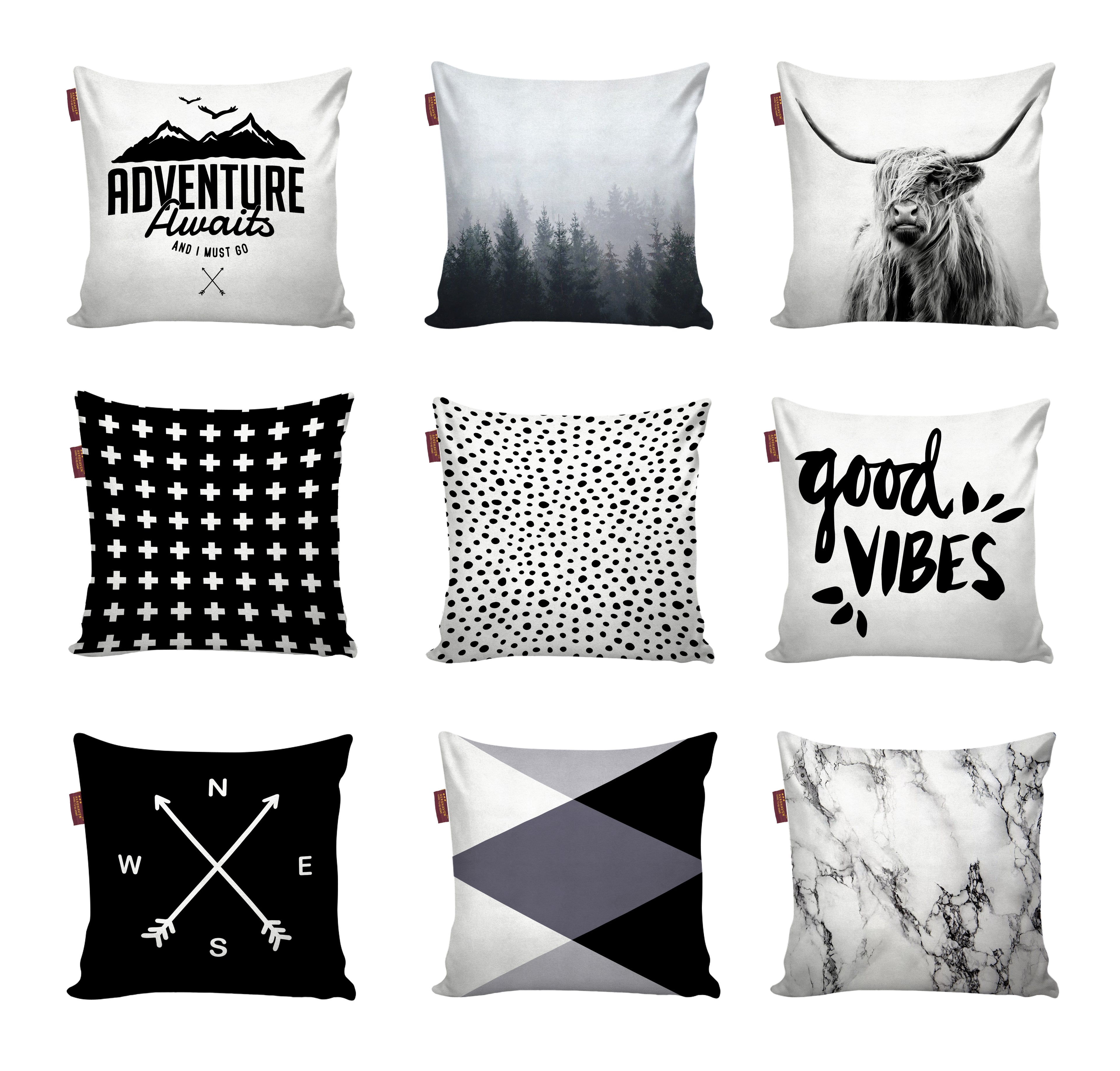 Set of 9 Decorative Hand Made Polyester Velvet Throw/Pillow Cushion Covers