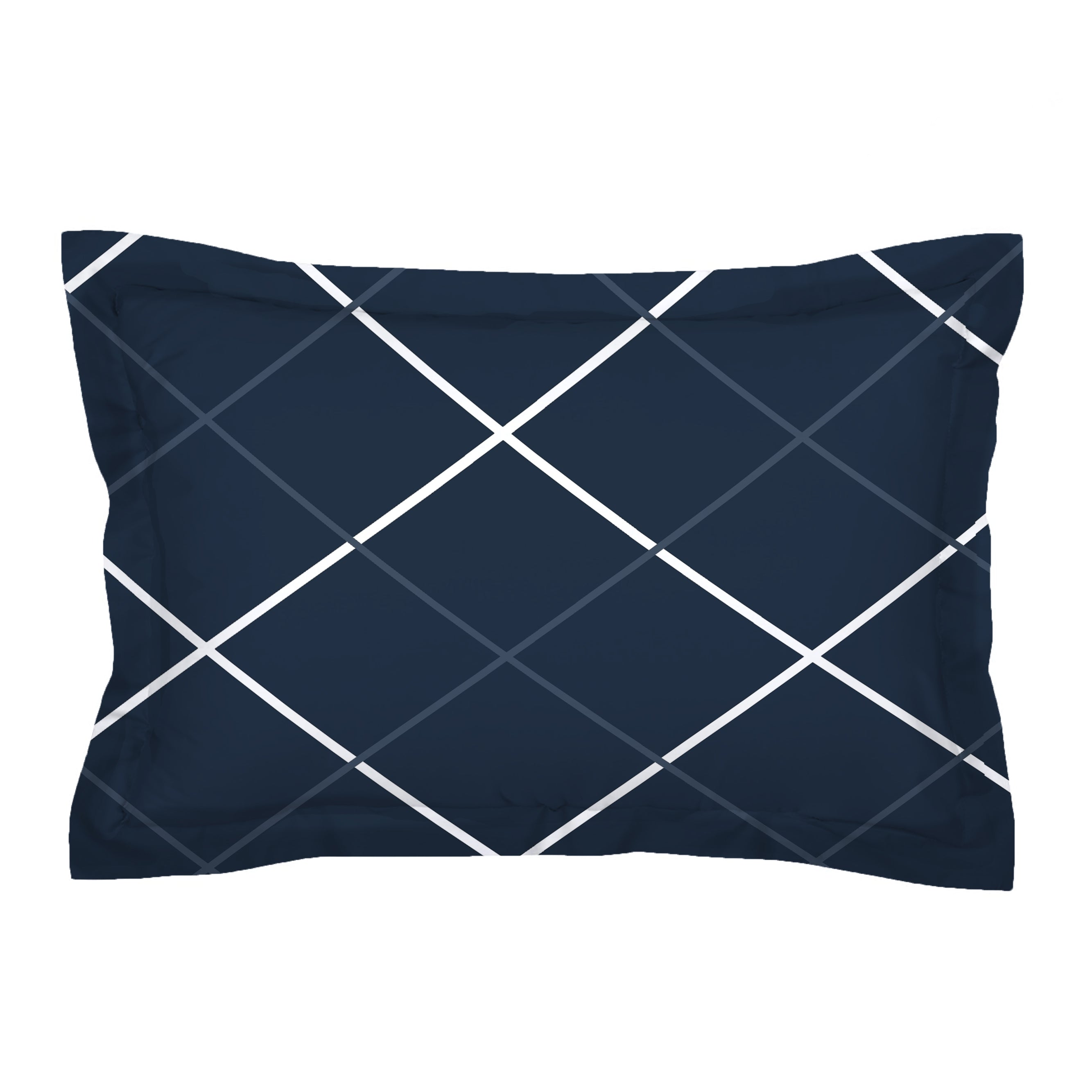 Glace Cotton Abstract Flat Fitted Bedsheet with 2 Pillow Covers