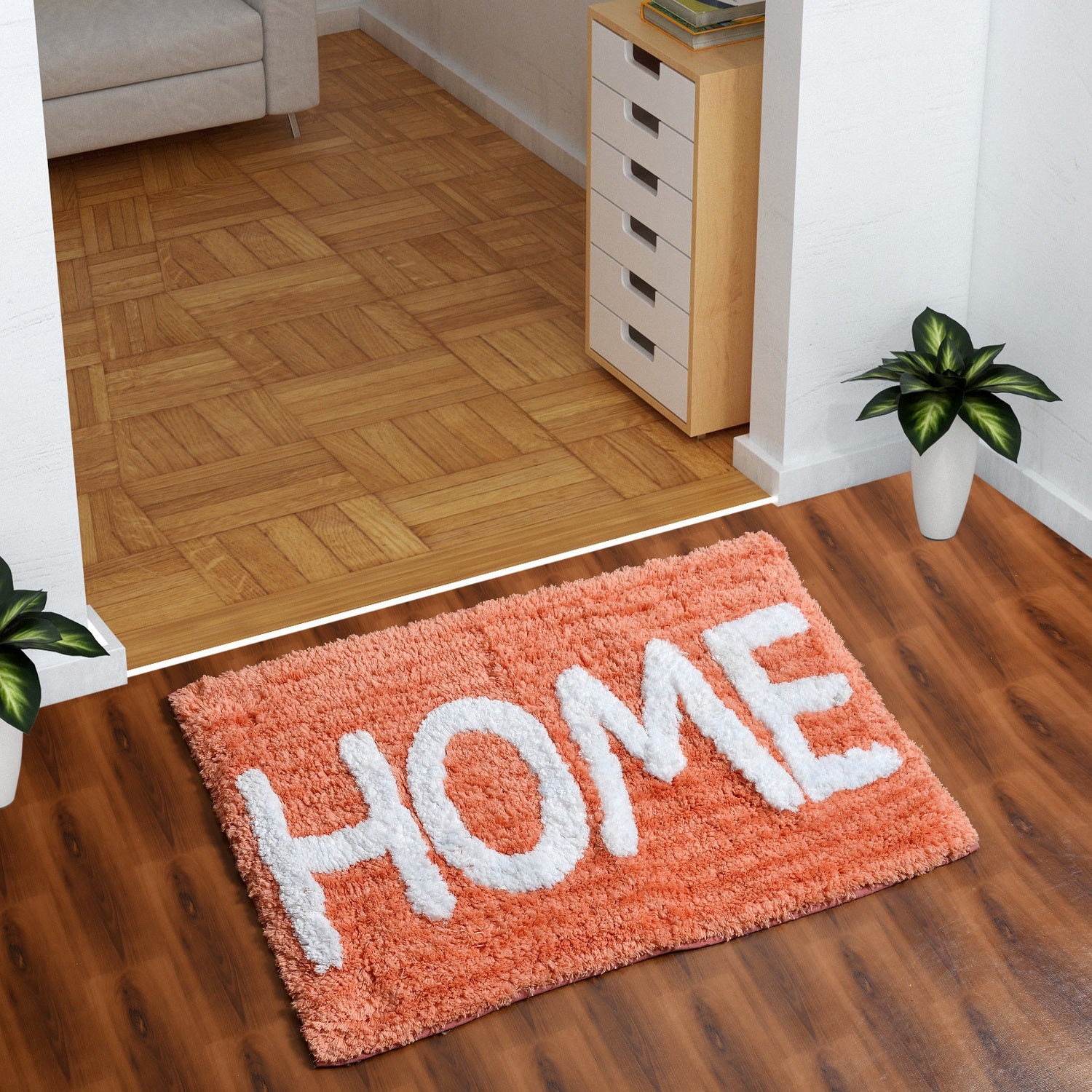 Glorious Super Soft Microfiber Anti Slip Bathmat, Peach