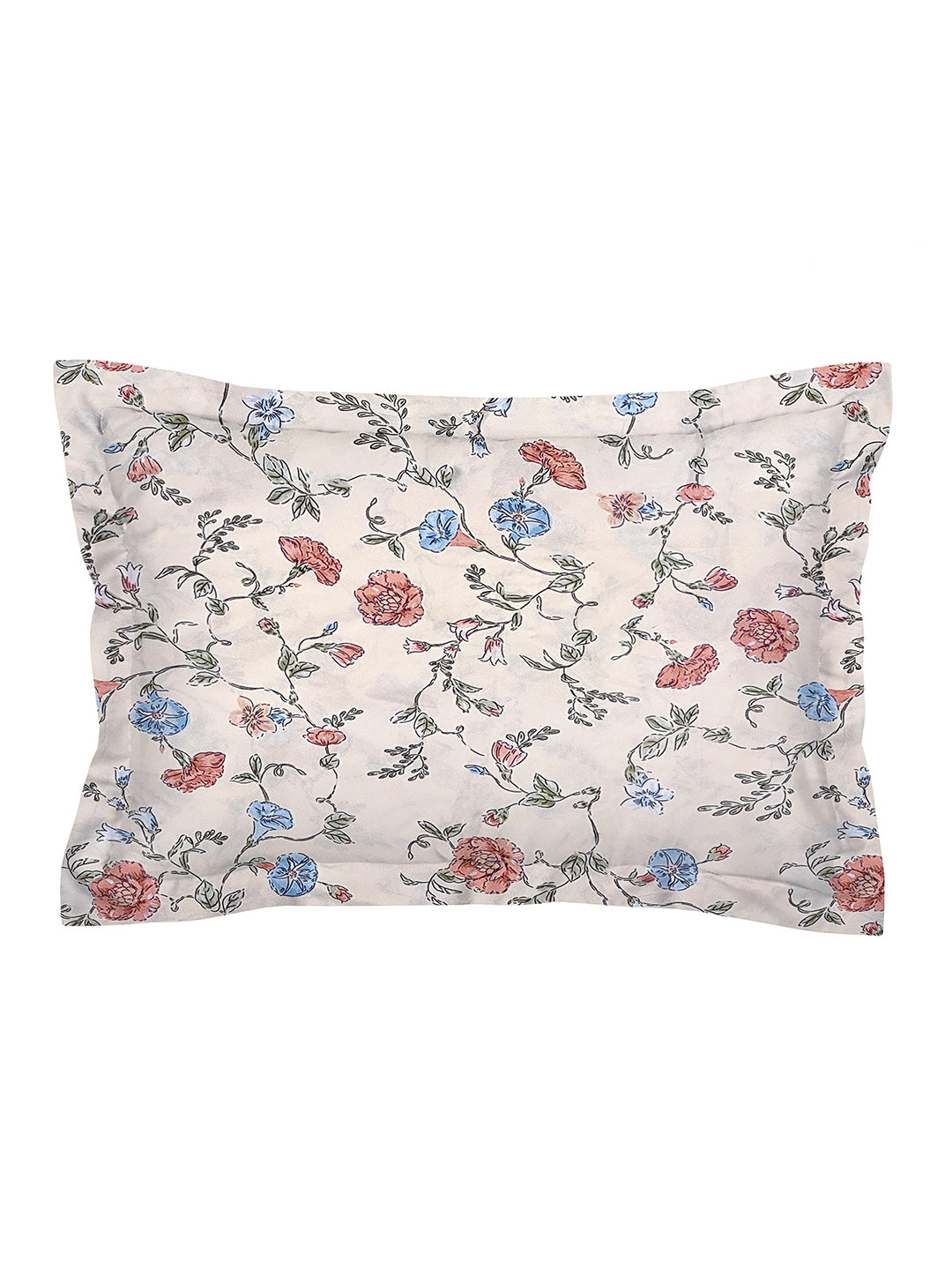 Glace Cotton Abstract Flat Single Bedsheet with 1 Pillow Cover