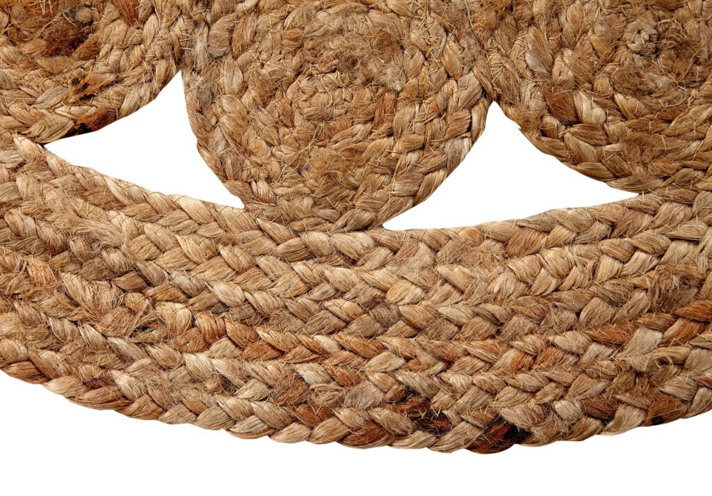 100% Jute Round Braided Modern Floor Rug Carpet