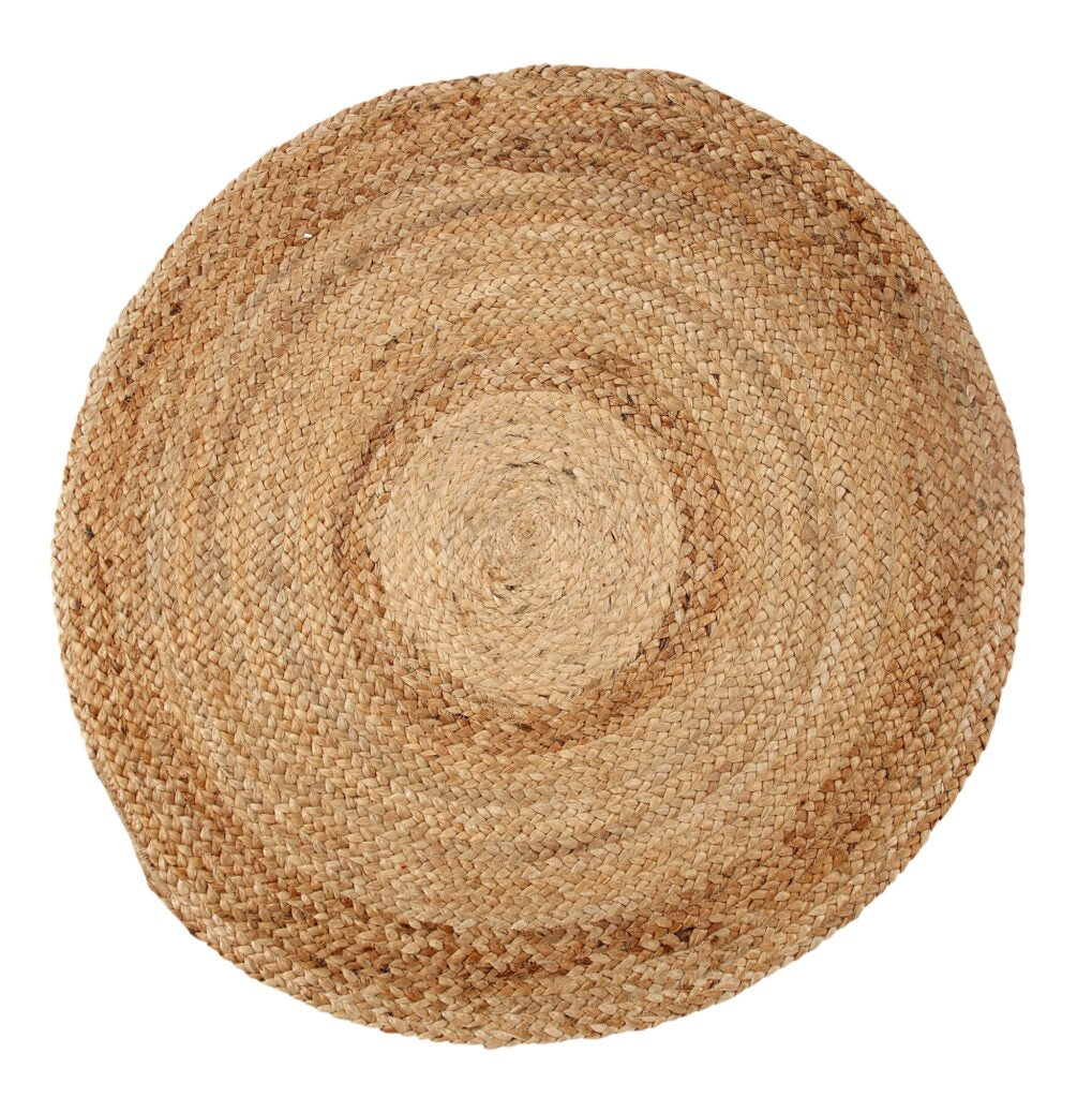 100% Jute Round Braided Modern Floor Rug Carpet