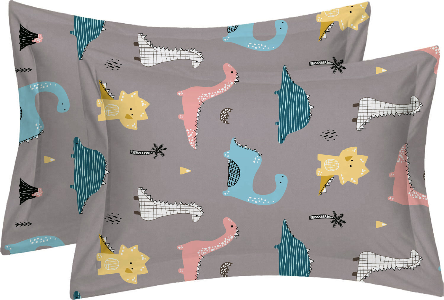 AEROHAVEN Microfiber Cartoon Flat Double Bedsheet with 2 Pillow Covers for kids