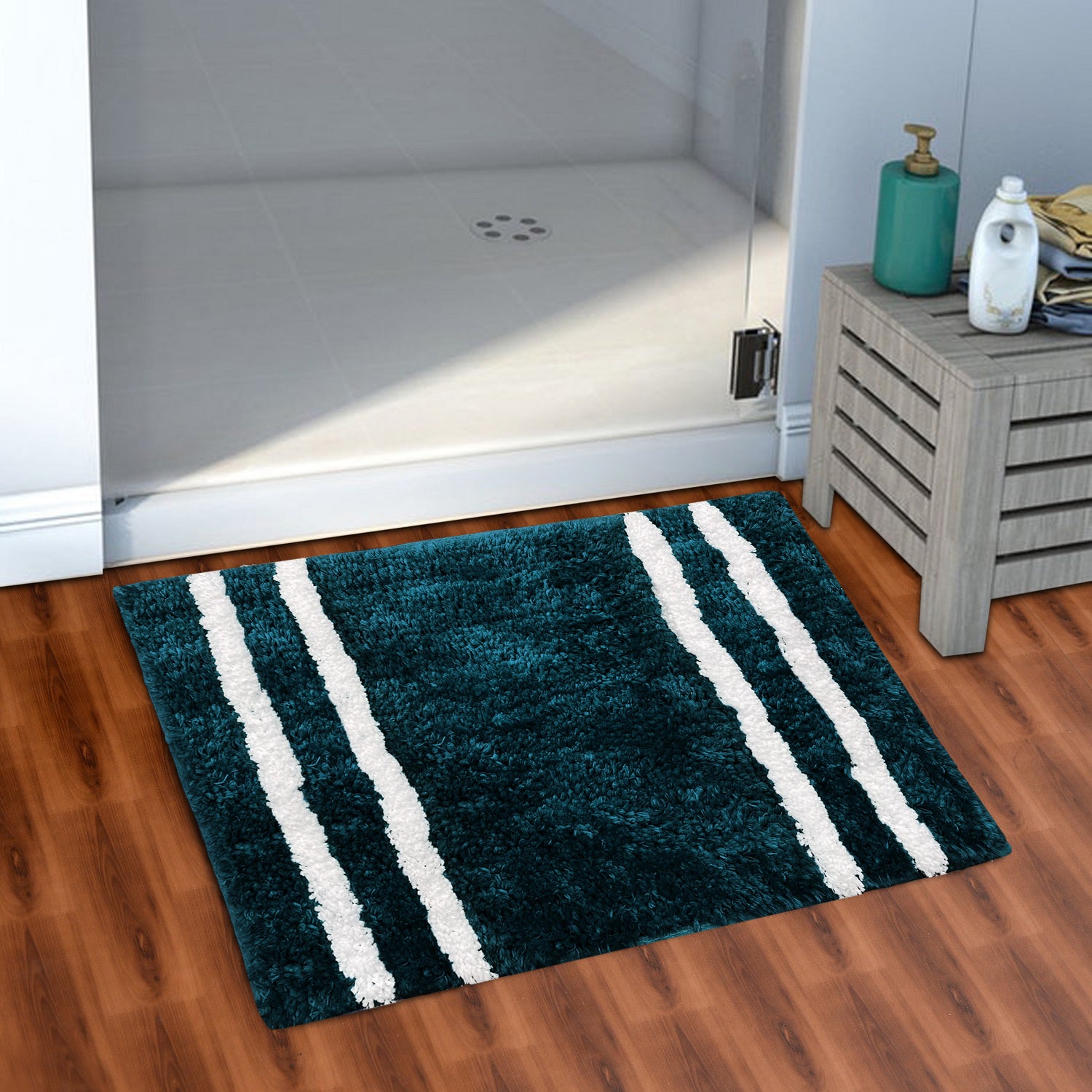 Glorious Super Soft Microfiber Anti Slip Bathmat, Teal