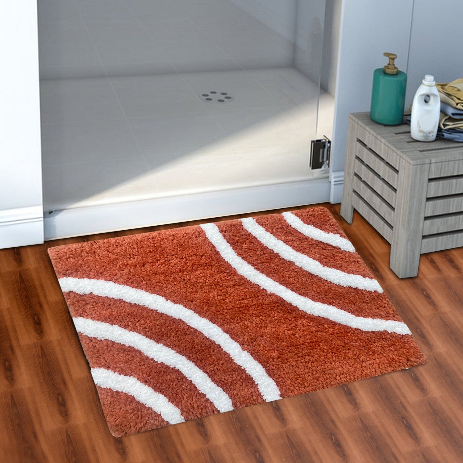 Glorious Super Soft Microfiber Anti Slip Bathmat, Peach