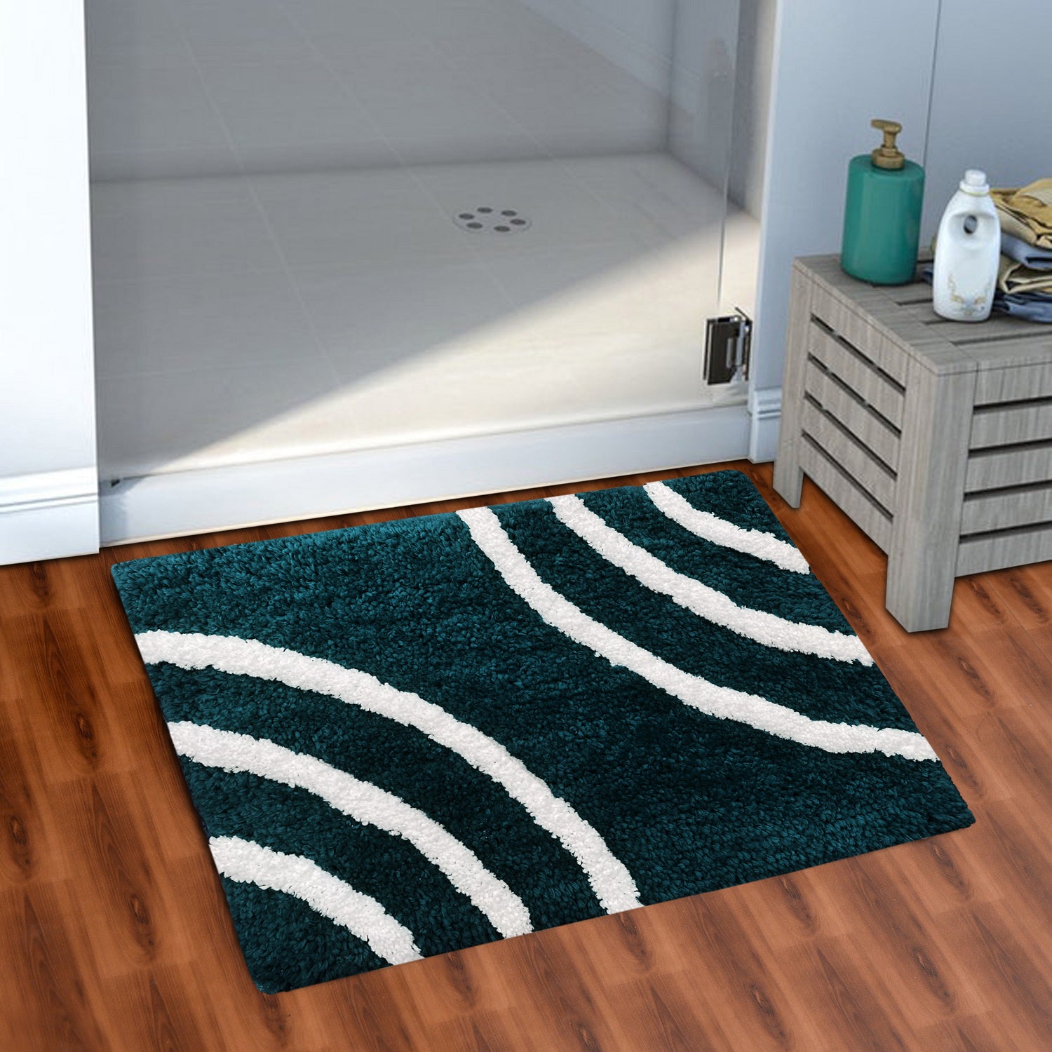 Glorious Super Soft Microfiber Anti Slip Bathmat, Teal