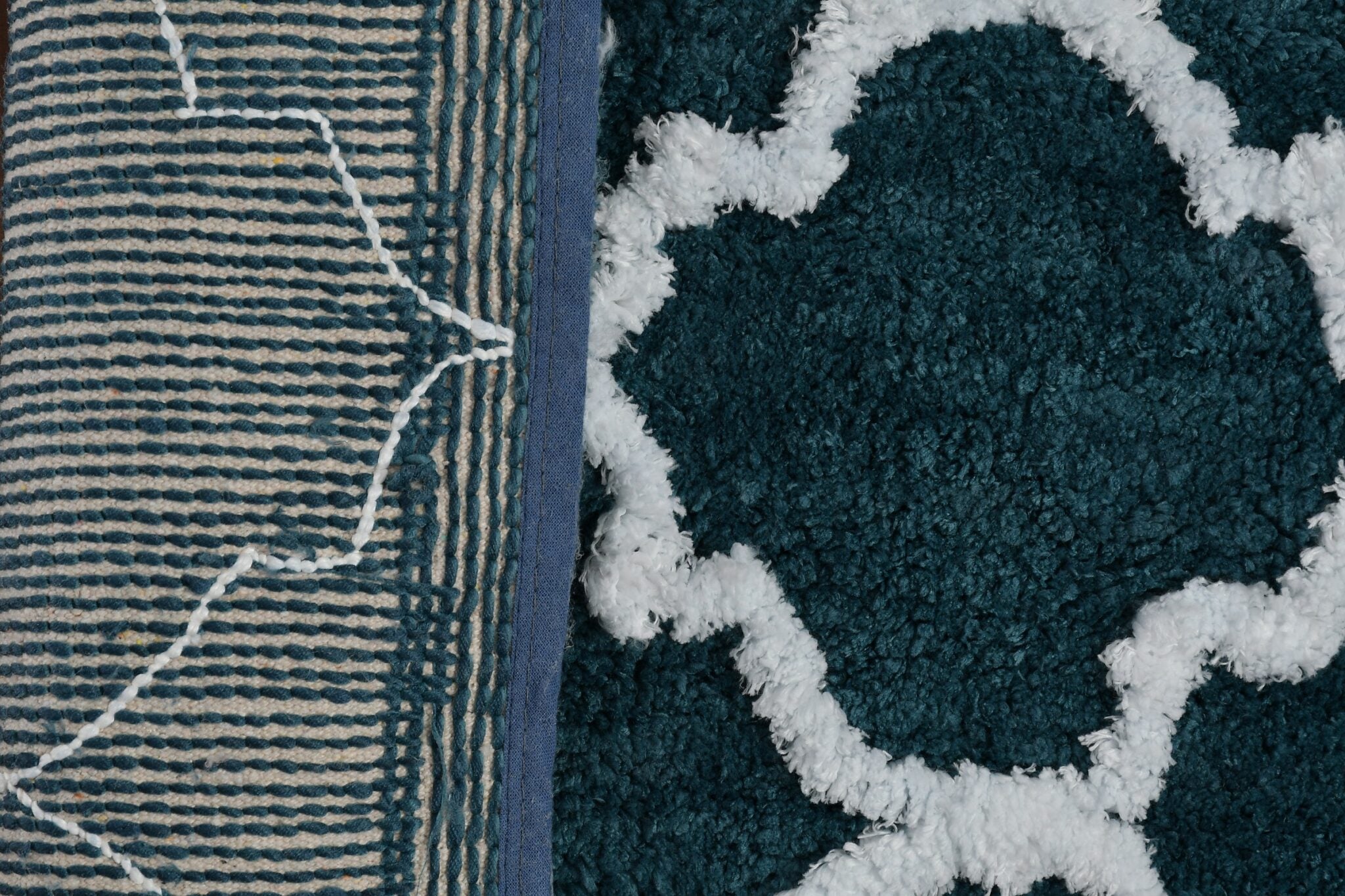 Glorious Moroccan Super Soft Anti Slip Bathmat, Teal