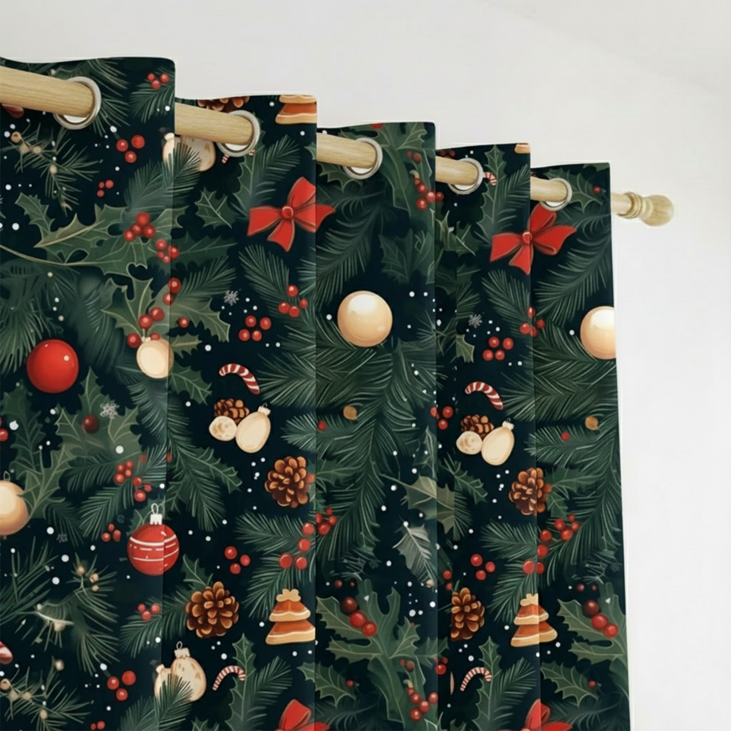 AEROHAVEN Velvet Christmas Curtains for Festive Home Décor and Gifting