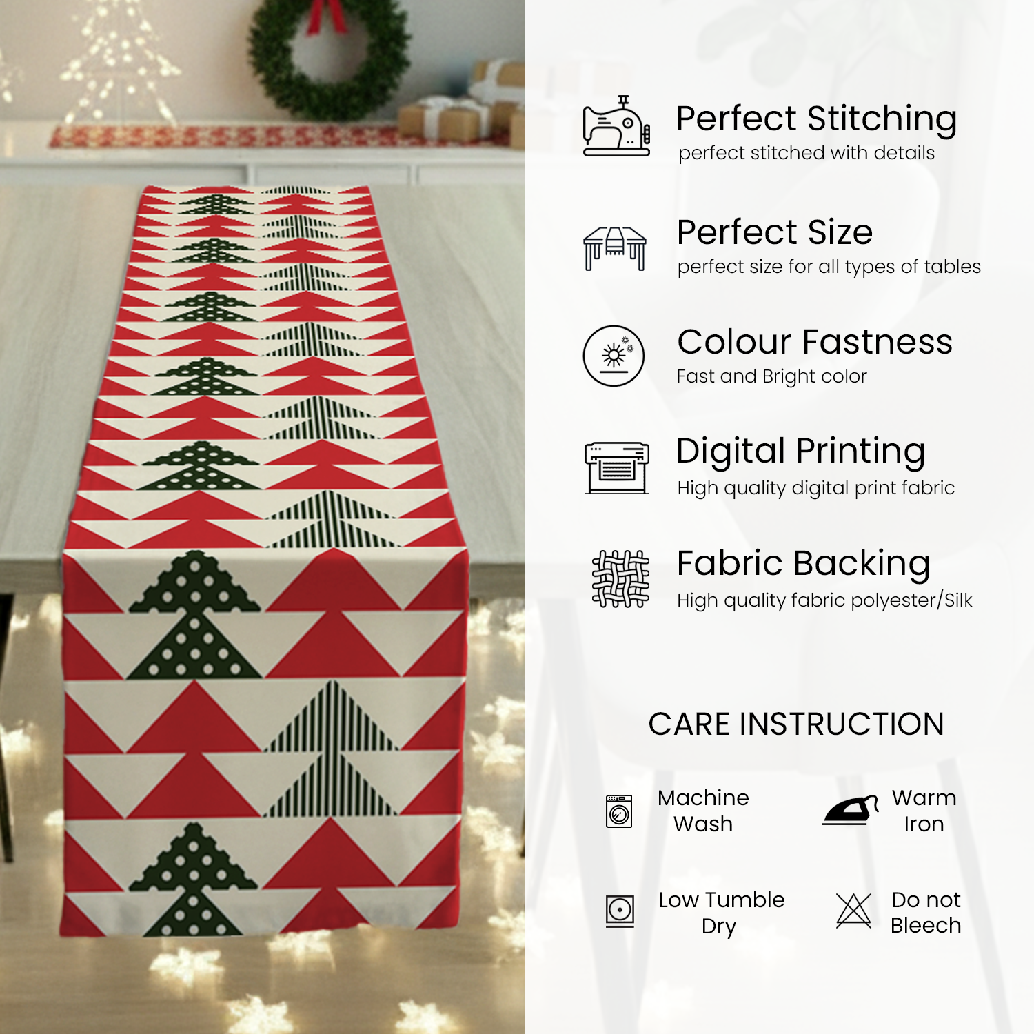 AEROHAVEN Christmas Dining Table Runner for Festive Home Décor and Gifting
