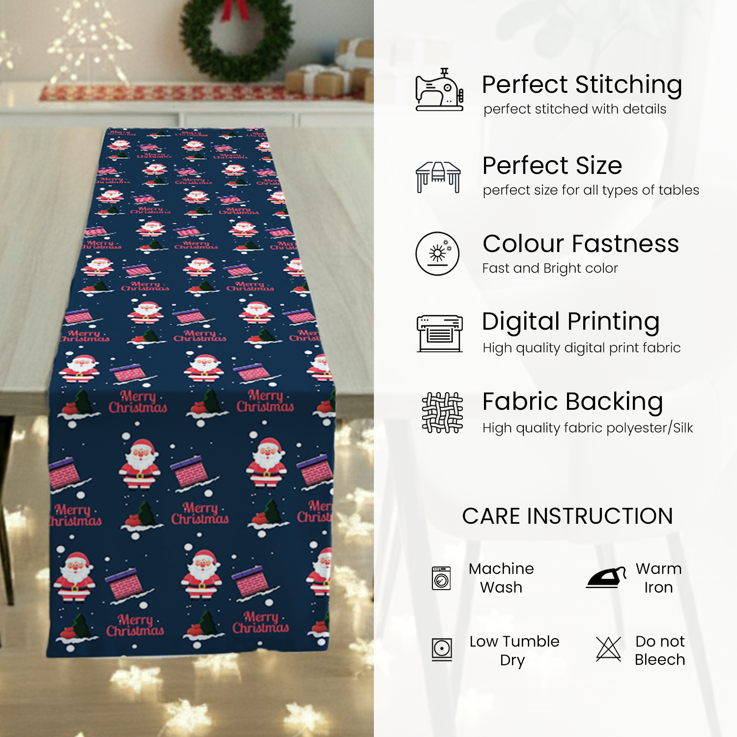 AEROHAVEN Christmas Dining Table Runner for Festive Home Décor and Gifting