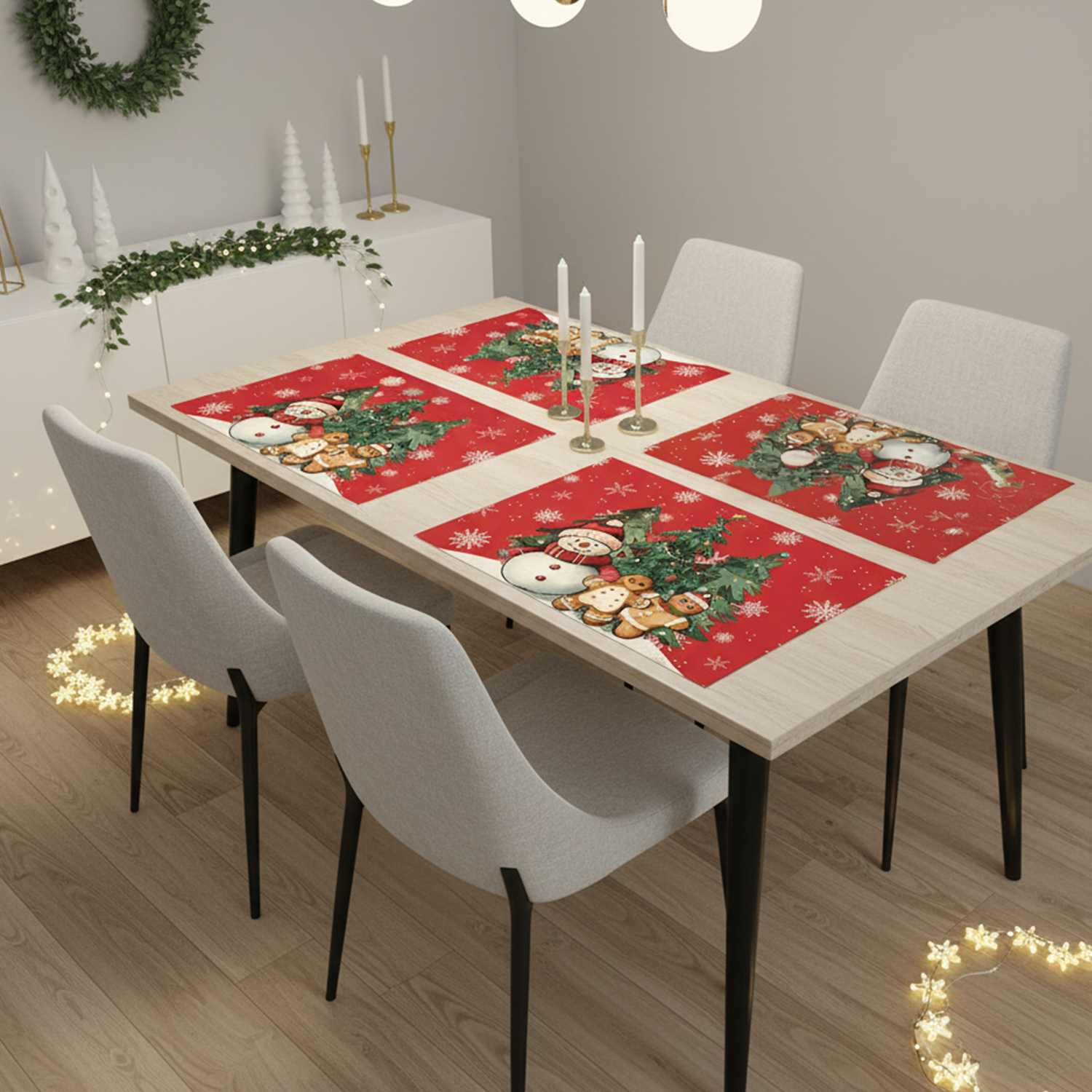 AEROHAVEN Christmas Dining Table Placemats for Festive Home Décor and Gifting