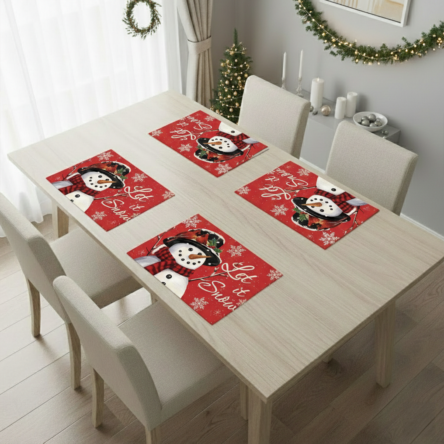 AEROHAVEN Christmas Dining Table Placemats for Festive Home Décor and Gifting