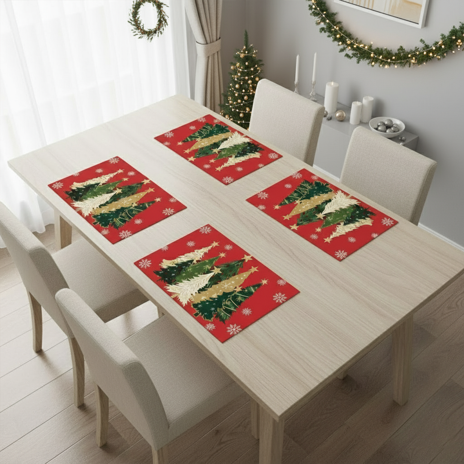 AEROHAVEN Christmas Dining Table Placemats for Festive Home Décor and Gifting