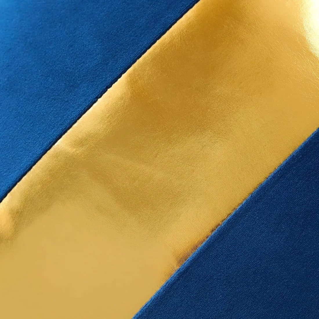 Premium Velvet Set of 2 Decorative Throw Pillow/Cushion Covers with Gold Stripe