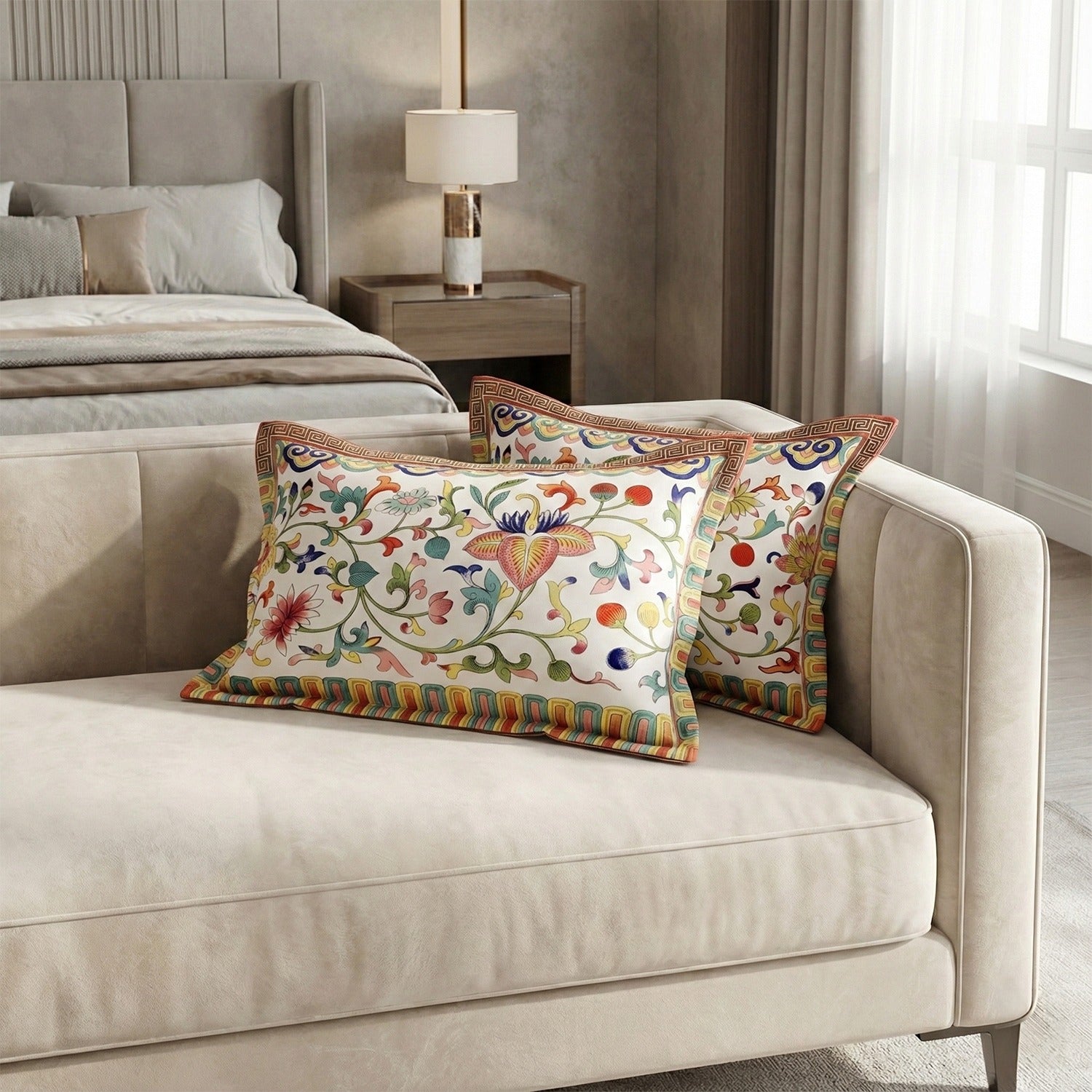 Set of 2 Designer Decorative Throw Pillow/Cushion Covers