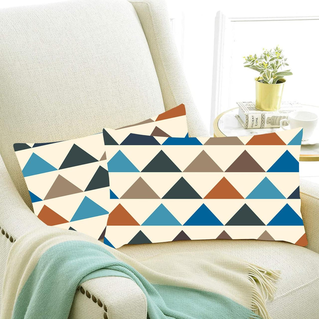 Set of 2 Designer Decorative Throw Pillow/Cushion Covers