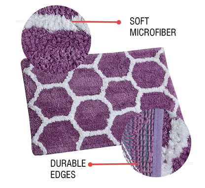 Glorious Super Soft Microfiber Anti Slip Bathmat, Wine