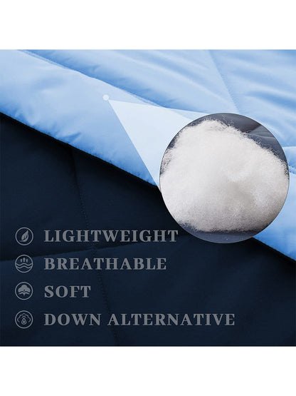 AEROHAVEN 220 GSM Microfiber All-Weather Solid Colour Bed Reversible Comforter AC Quilt Blanket