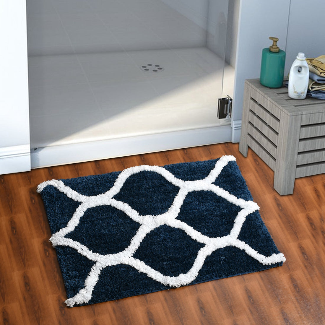 Glorious Super Soft Microfiber Anti Slip Bathmat, Navy