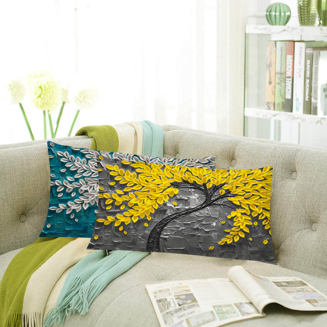 Set of 2 Decorative Hand Made Polyester Velvet Throw/Pillow Cushion Covers