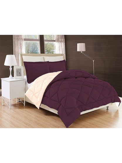 AEROHAVEN 220 GSM Microfiber All-Weather Solid Colour Bed Reversible Comforter AC Quilt Blanket