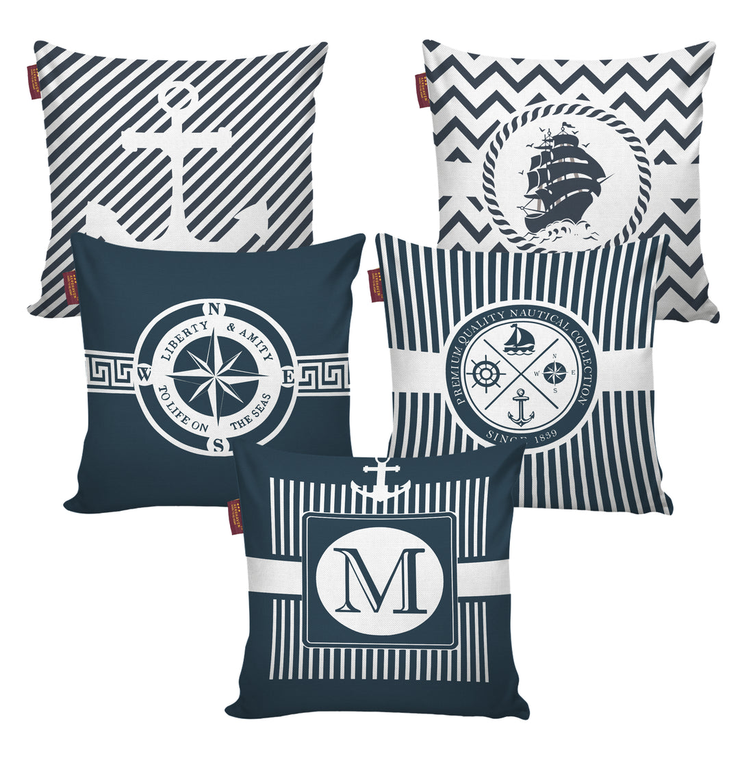 Set of 5 Designer Decorative Throw Pillow/Cushion Covers
