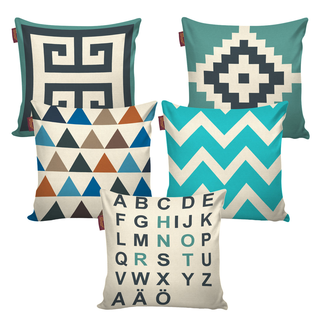 Set of 5 Designer Decorative Throw Pillow/Cushion Covers