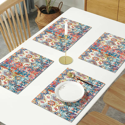 Multi Abstract HD Printed 4 Pcs Table Place Mat