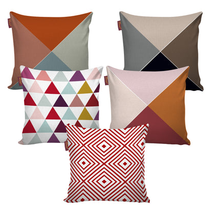 Set of 5 Designer Decorative Throw Pillow/Cushion Covers