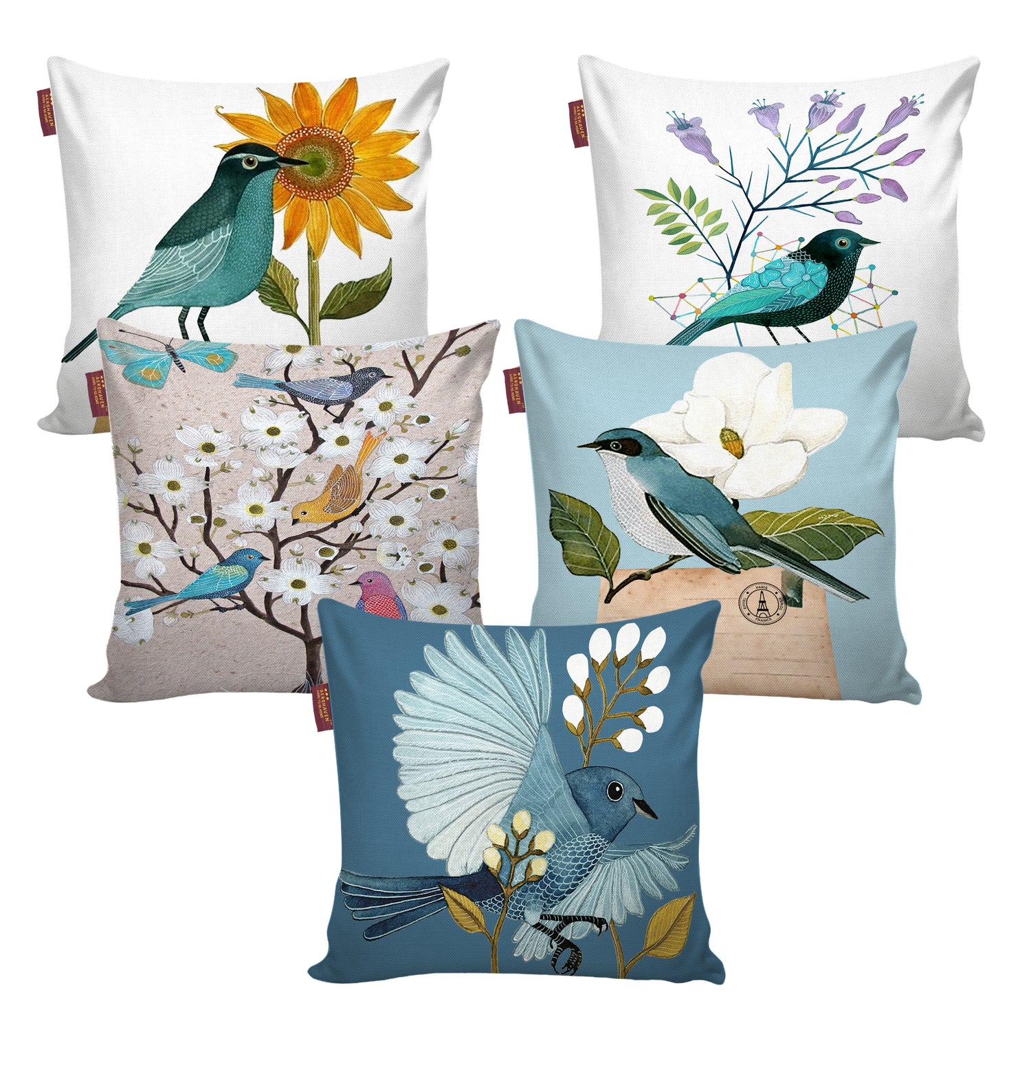 Set of 5 Designer Decorative Throw Pillow/Cushion Covers