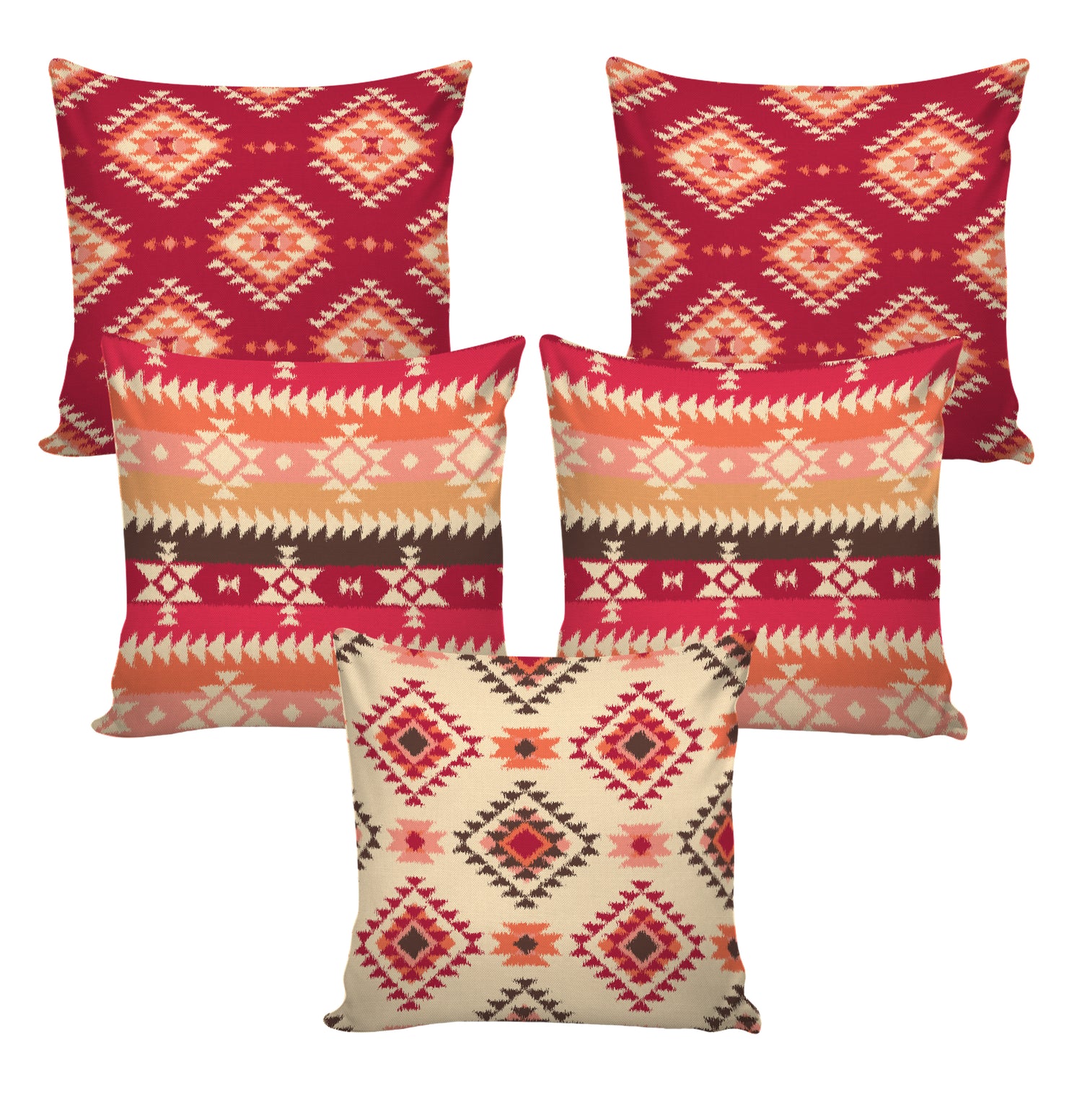 Set of 5 Designer Decorative Throw Pillow/Cushion Covers