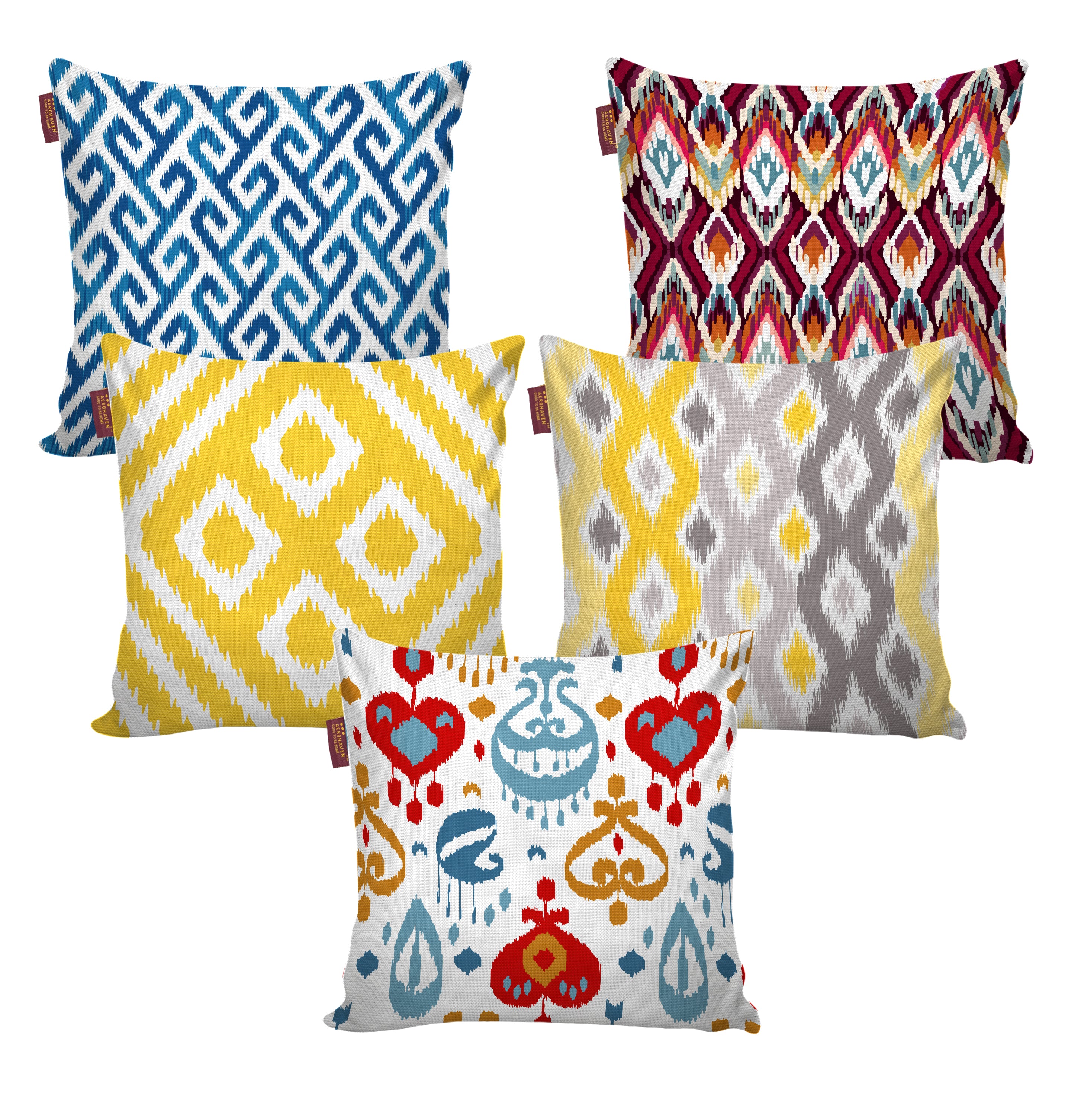 Set of 5 Designer Decorative Throw Pillow/Cushion Covers