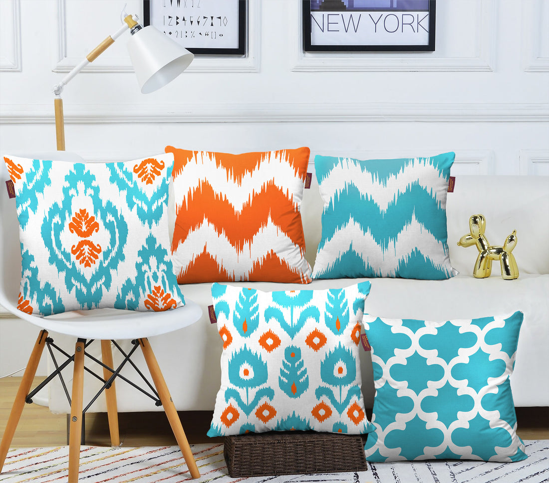 Set of 5 Designer Decorative Throw Pillow/Cushion Covers