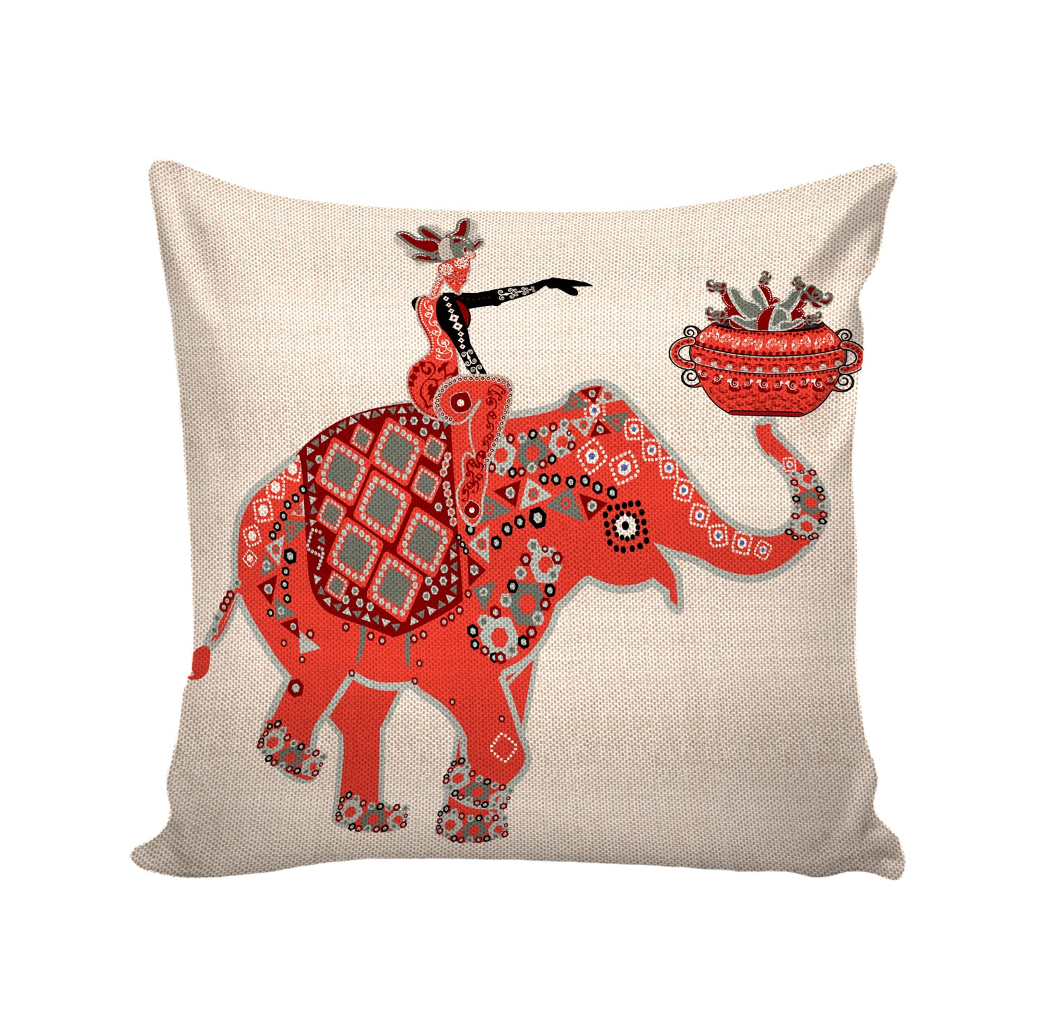 Set of 5 Jute Throw Pillow/Cushion Covers