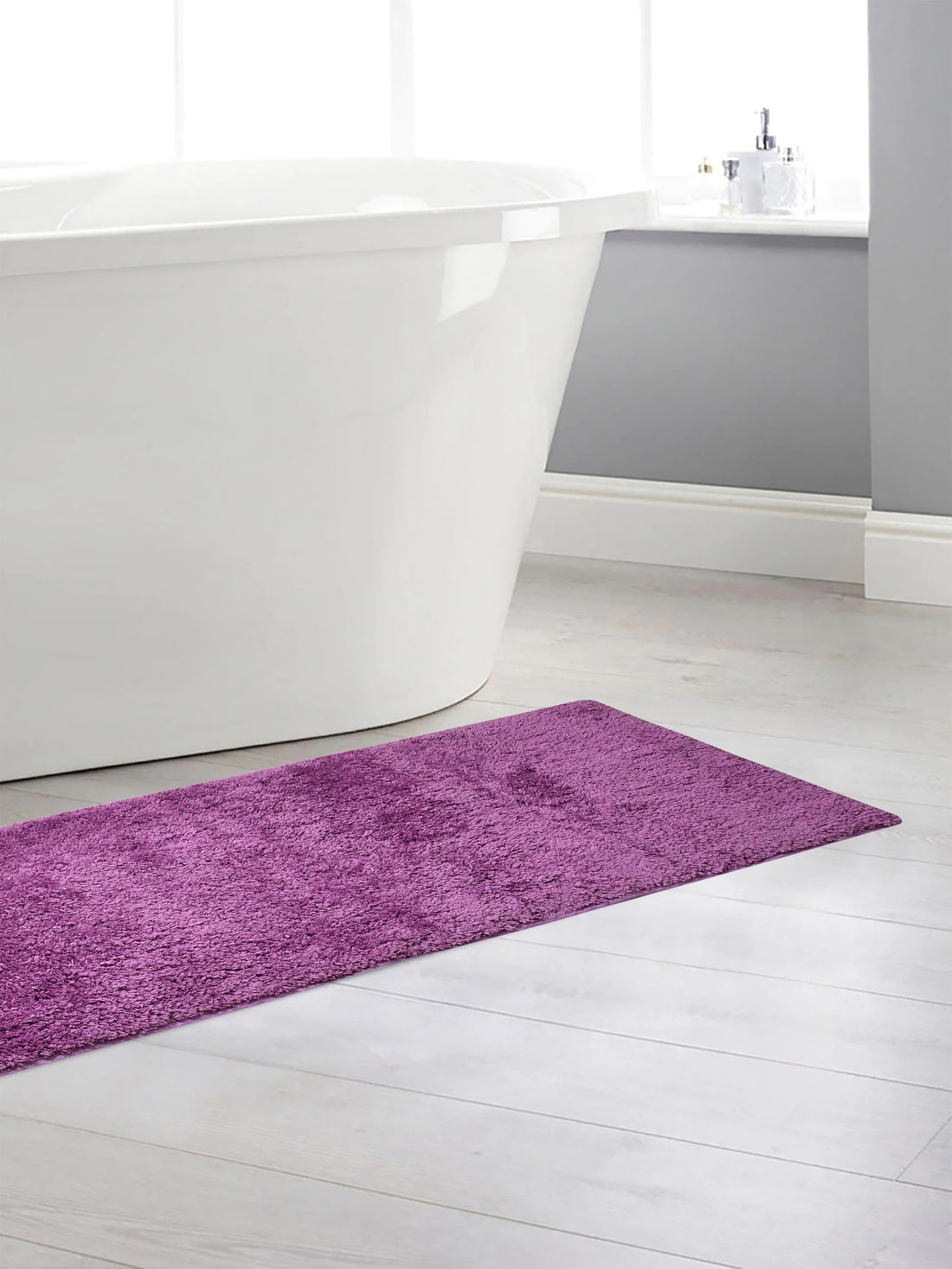 Soft Microfiber Moroccan Designer Anti Slip Runner, Wine
