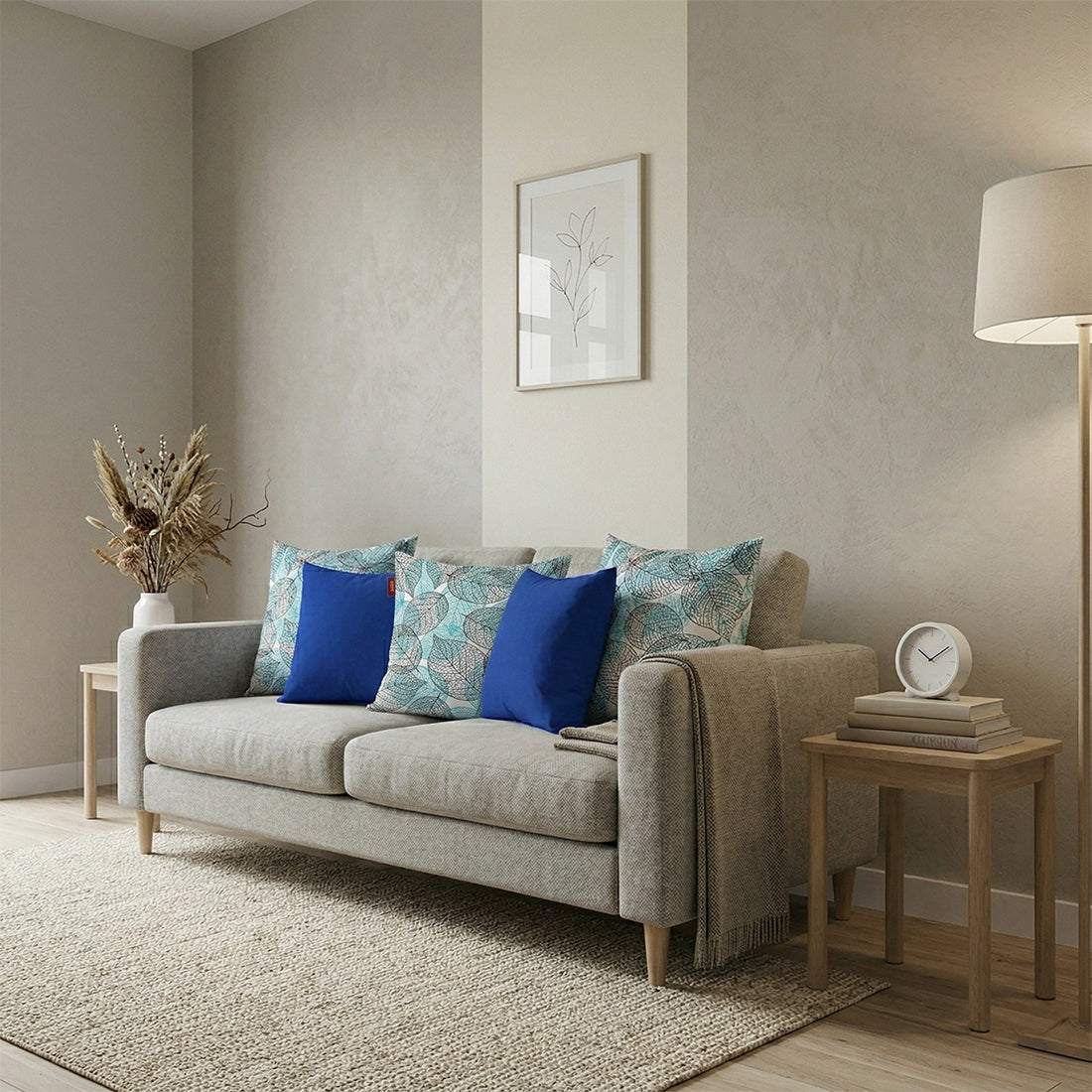 Set of 5 Decorative Hand Made Polyester Velvet Throw/Pillow Cushion Covers