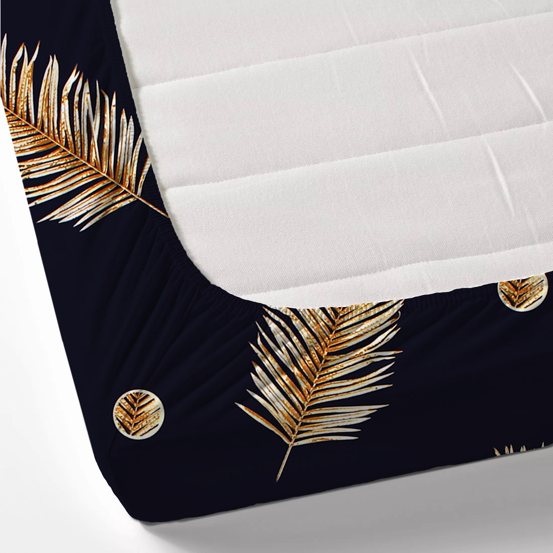 Glace Cotton Abstract Flat Double Bedsheet with 2 Pillow Covers