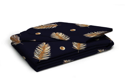 Glace Cotton Abstract Flat Double Bedsheet with 2 Pillow Covers