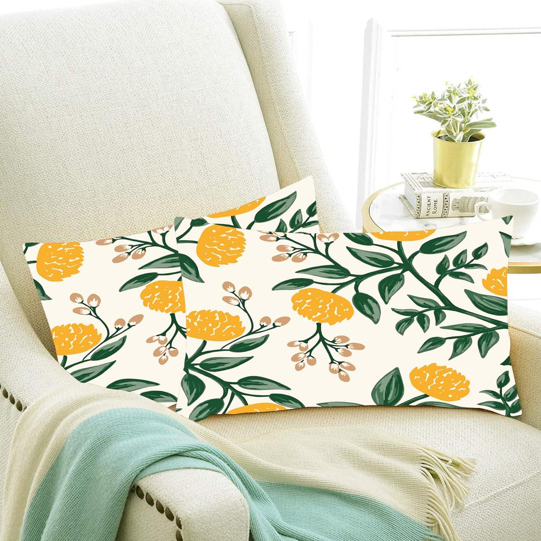 Set of 2 Designer Decorative Throw Pillow/Cushion Covers