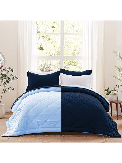 AEROHAVEN 220 GSM Microfiber All-Weather Solid Colour Bed Reversible Comforter AC Quilt Blanket
