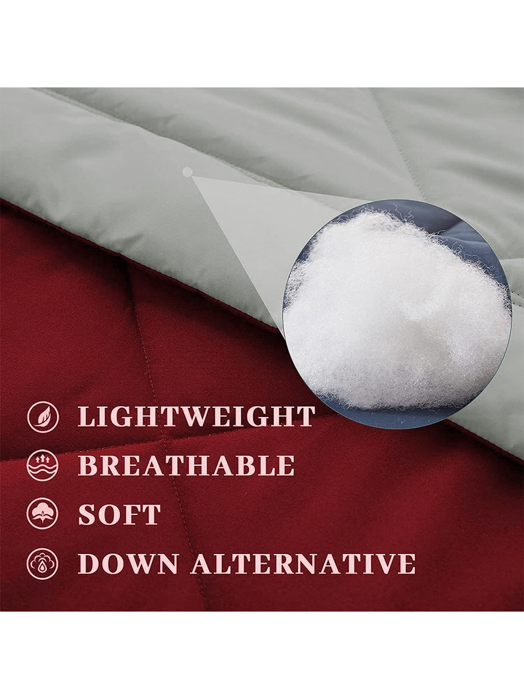 AEROHAVEN 220 GSM Microfiber All-Weather Solid Colour Bed Reversible Comforter AC Quilt Blanket