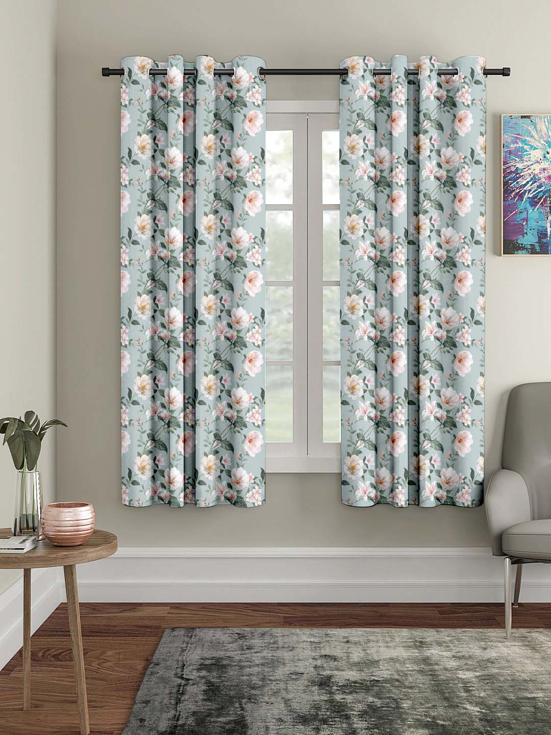 Polyester Digital Printed Grommet Room Darkening Curtains