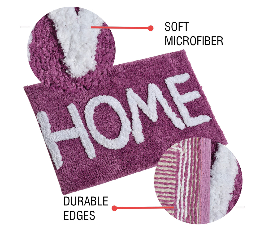 Glorious Super Soft Microfiber Anti Slip Bathmat, Wine