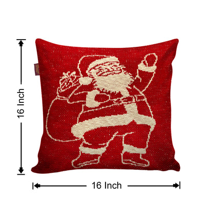 Set of 2 Christmas Designer Knitted Decorative Throw Pillow/Cushion Covers