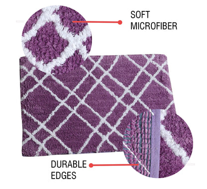 Glorious Super Soft Microfiber Anti Slip Bathmat, Wine