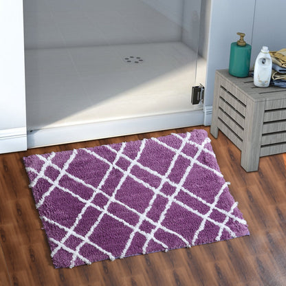 Glorious Super Soft Microfiber Anti Slip Bathmat, Wine