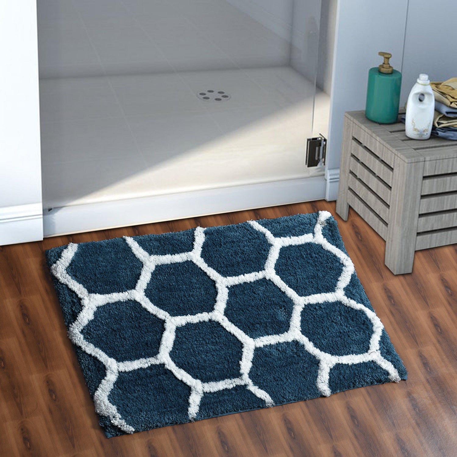 Glorious Super Soft Microfiber Anti Slip Bathmat, Teal