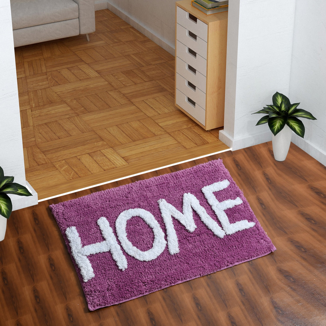 Glorious Super Soft Microfiber Anti Slip Bathmat, Wine