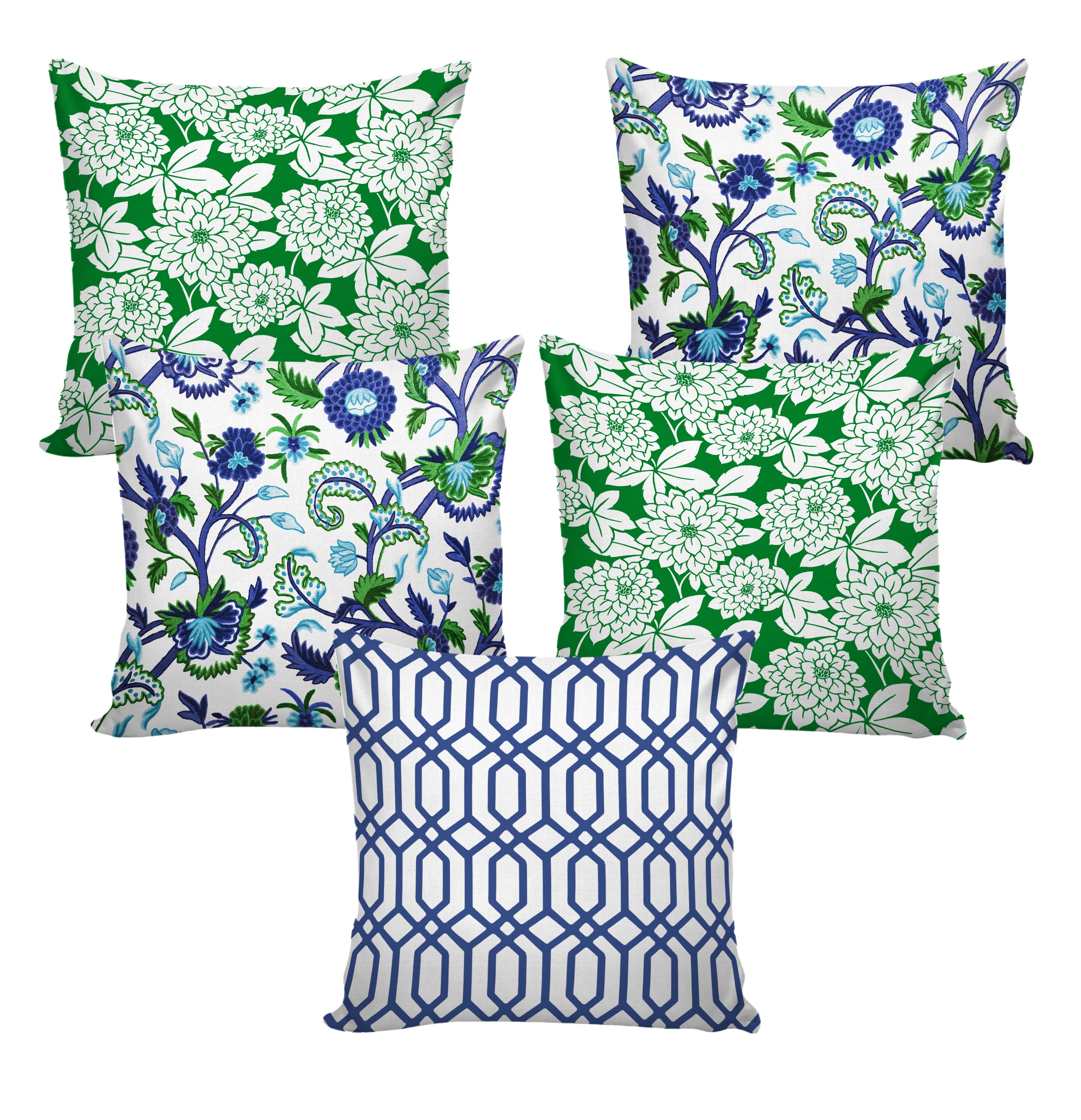 Set of 5 Designer Decorative Throw Pillow/Cushion Covers